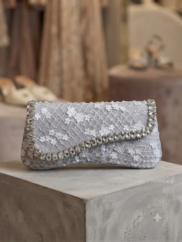 Silver_Floral_Embellished_Clutch