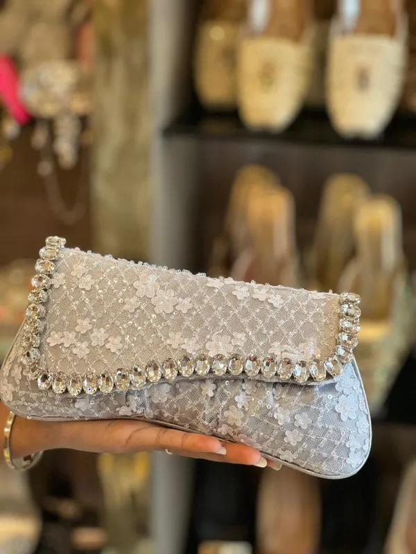 Silver_Floral_Embellished_Clutch