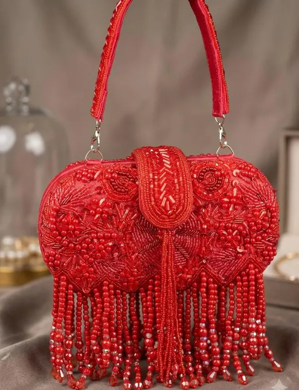 Red_Suede_Beaded_Pearl_Tassel_Clutch_Bag_for_Women