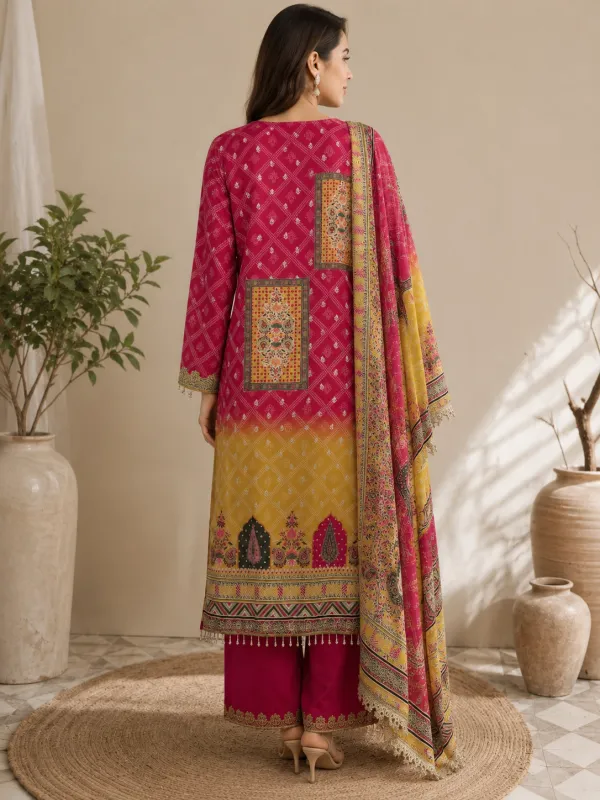 Pink_Cotton_Anarkali_Kurta_Set_For_Women