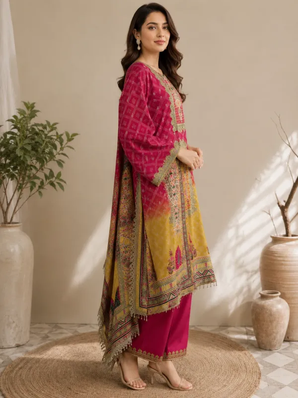Pink_Cotton_Anarkali_Kurta_Set_For_Women
