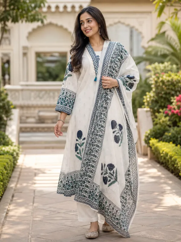Svabhavika_Women's_Ivory_Floral_Printed_Cotton_Kurta_Set_with_Dupatta_&_Palazzo_|_Elegant_Ethnic_Wear_for_Festive,_Office_&_Casual_Occasions