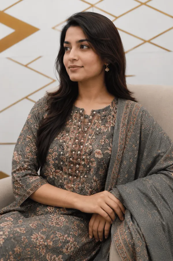 Grey_Cotton_Anarkali_Kurta_Set_For_Women