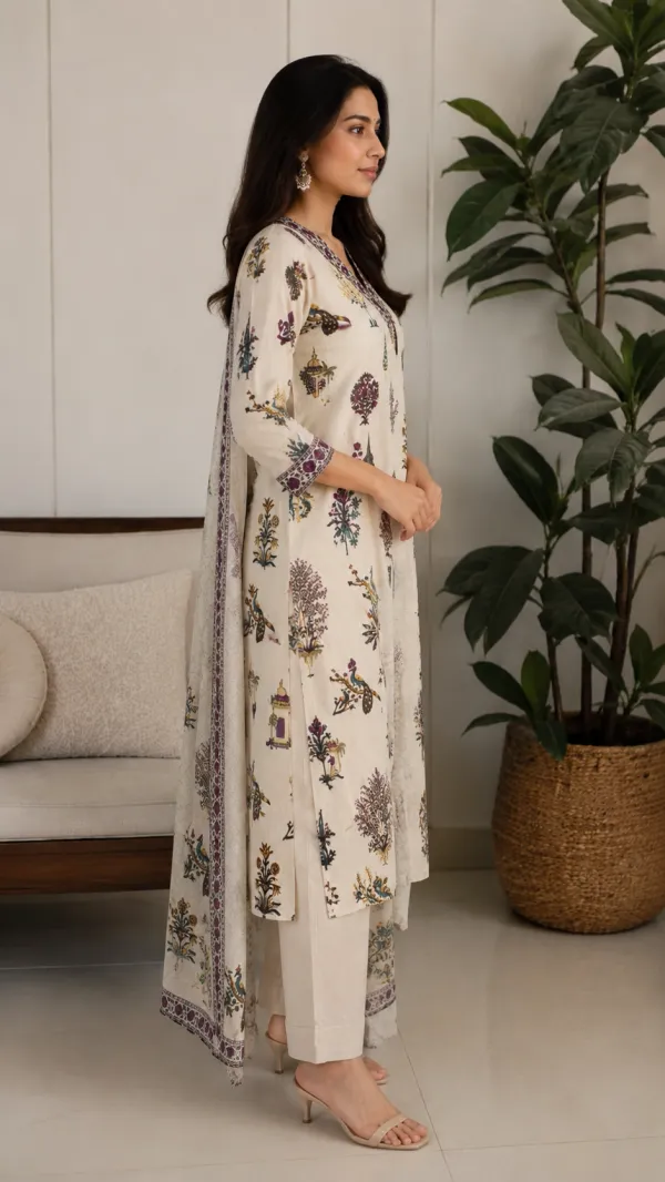 White_Cotton_Anarkali_Kurta_Set_For_Women