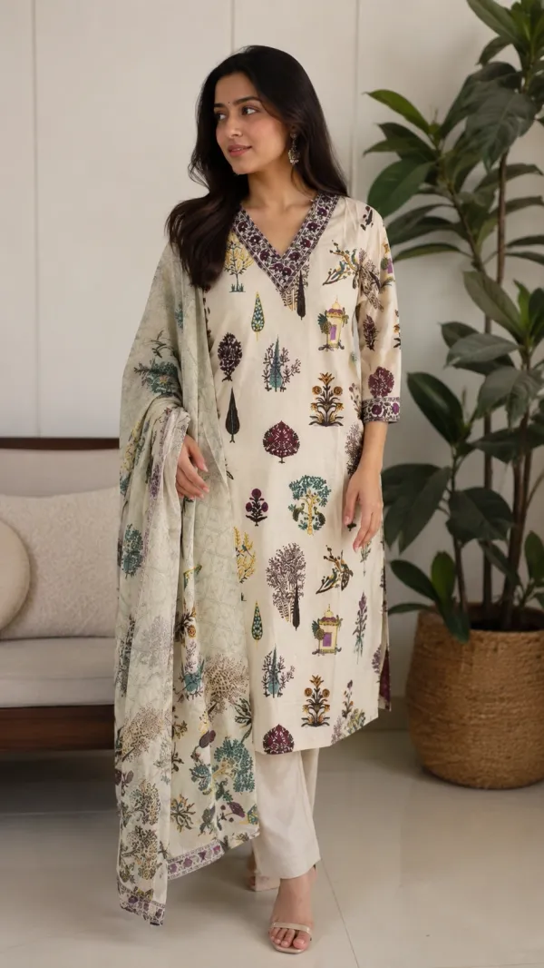 White_Cotton_Anarkali_Kurta_Set_For_Women