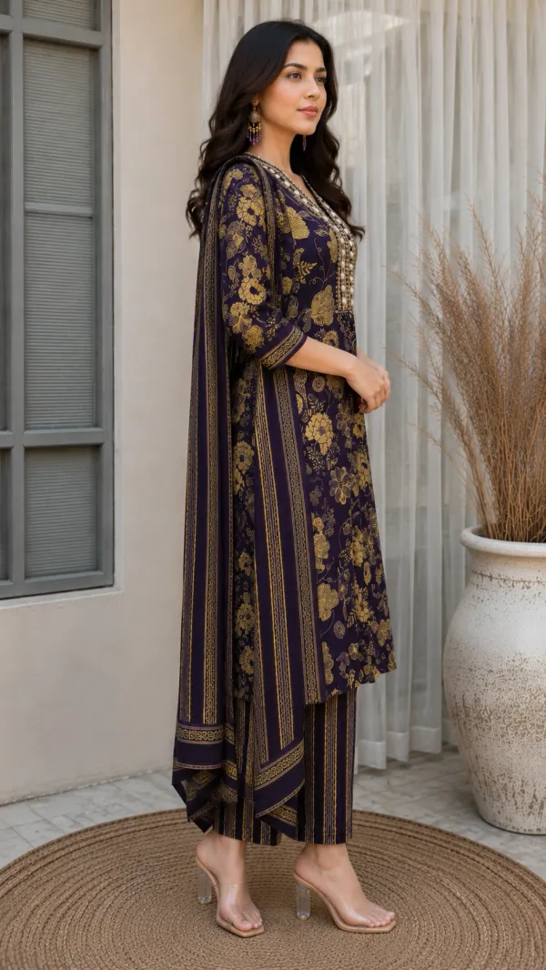 Purple_Cotton_Anarkali_Kurta_Set_For_Women