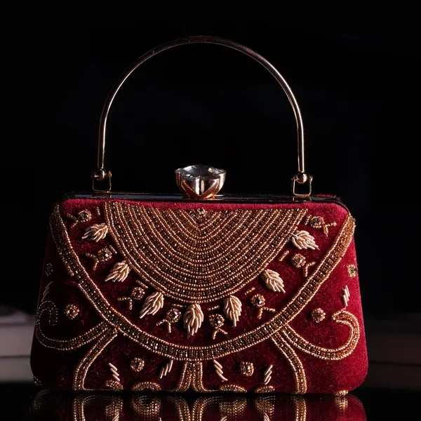 Maroon_Girija_Designer_Clutch_Bag