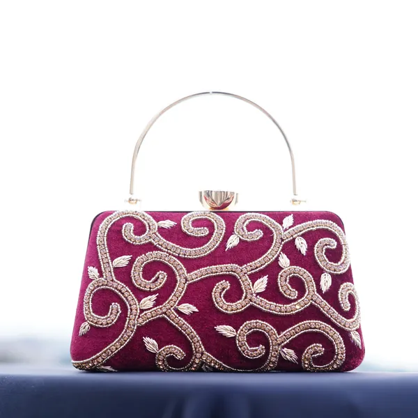 Maroon_Divya_Designer_Clutch_Bag