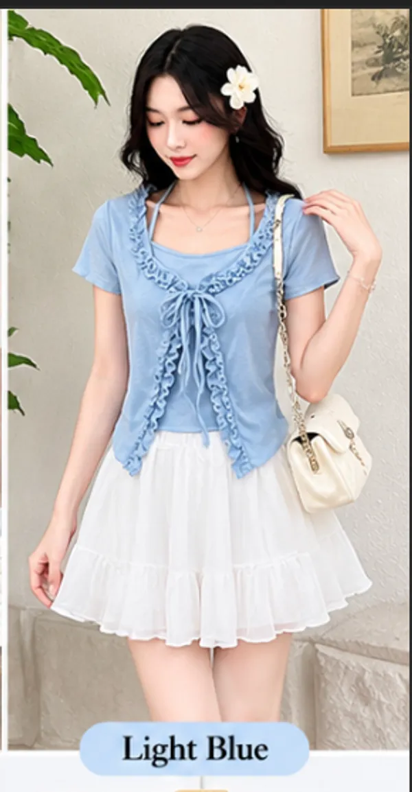 Light_Blue_And_White_Cotton_Ruffled_Crop_Top_Skirt_Set_For_Women