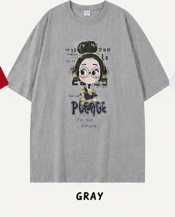 Grey_Cotton_Oversized_Cartoon_Graphic_Print_T_Shirt_For_Women