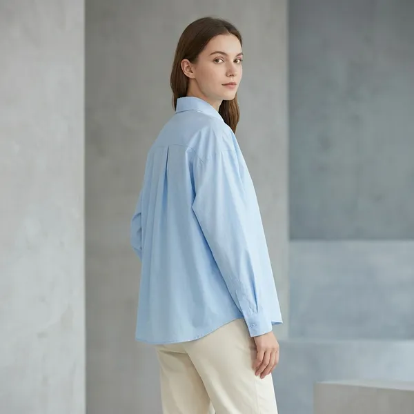 Light_Blue_Cotton_Relaxed_Full_Sleeve_Collared_Shirt_For_Women