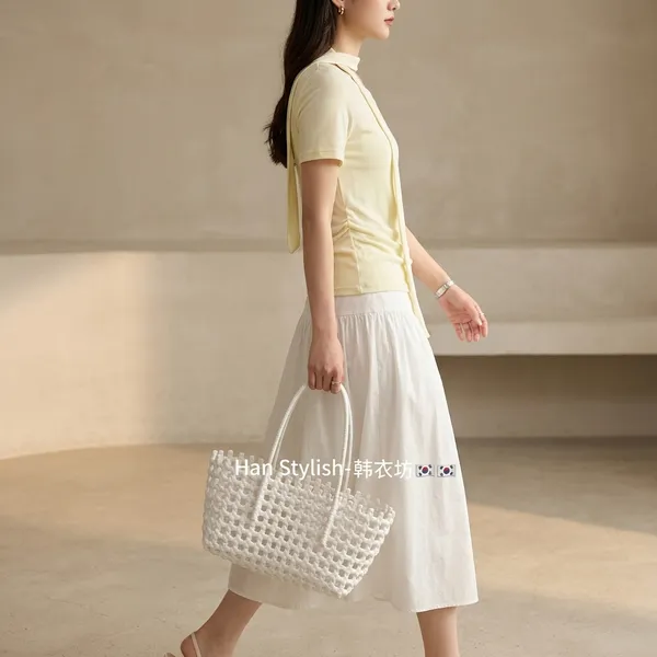 White_Woven_Beaded_Tote_Bag_For_Women