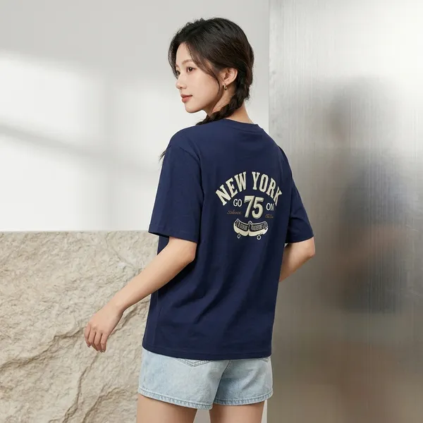 Navy_Blue_Cotton_Graphic_Print_Relaxed_T_Shirt_For_Women