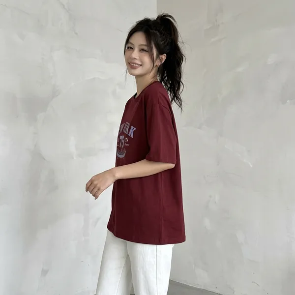 Maroon_Cotton_Oversized_Graphic_Print_T_Shirt_For_Women