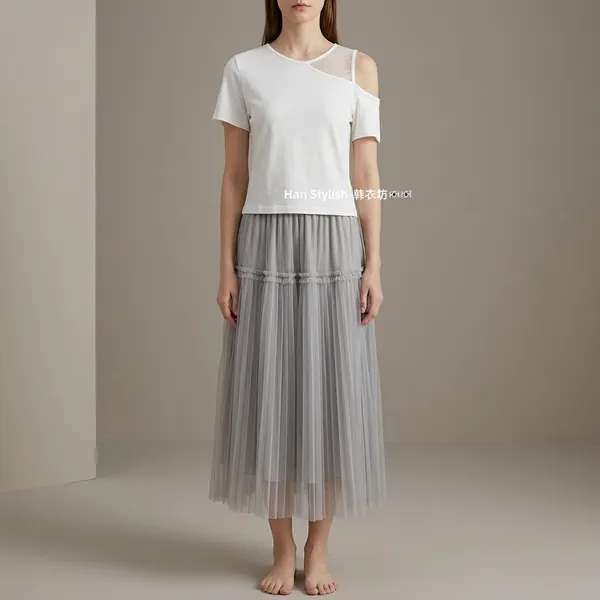 White_Cotton_Cold_Shoulder_Short_Sleeve_Crop_Top_For_Women
