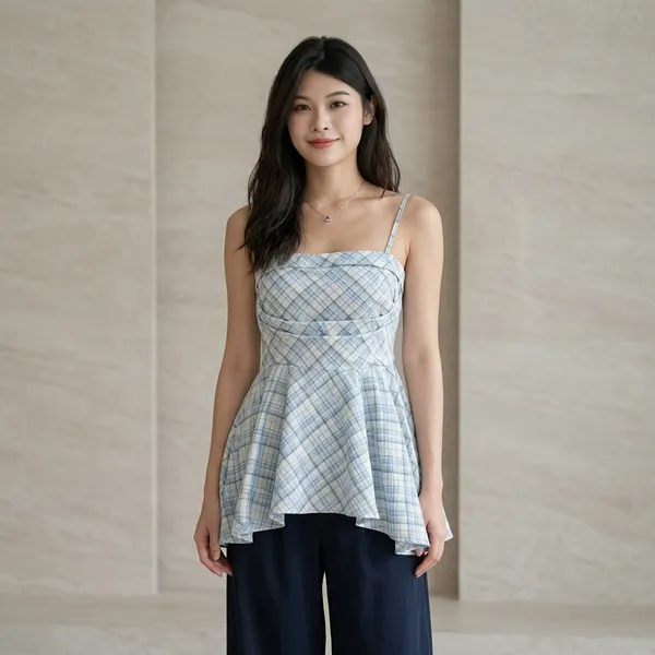 Blue_Cotton_Peplum_Top_For_Women