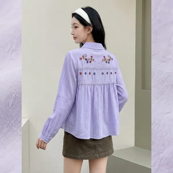Purple_Cotton_Relaxed_Floral_Embroidered_Top_For_Women