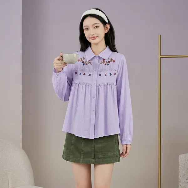 Purple_Cotton_Relaxed_Floral_Embroidered_Top_For_Women