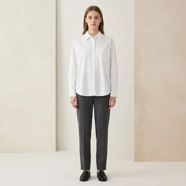 White_Cotton_Relaxed_Fit_Formal_Shirt_For_Women