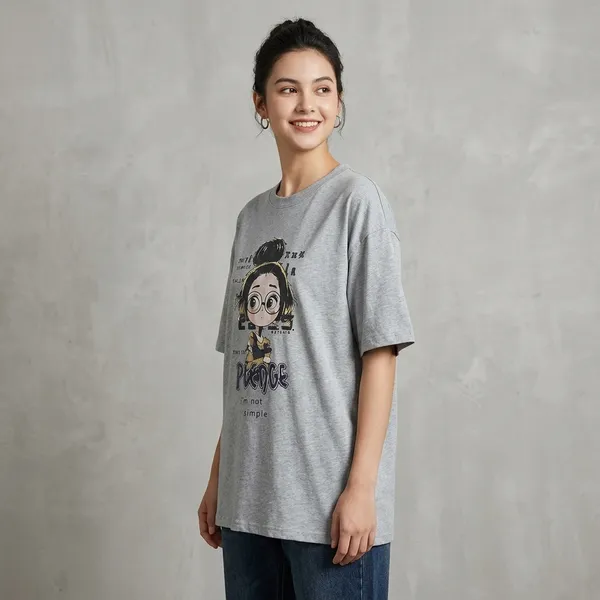 Grey_Cotton_Oversized_Cartoon_Graphic_Print_T_Shirt_For_Women
