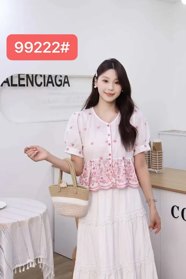 Pink_Cotton_Floral_Embroidered_V_Neck_Peplum_Top_For_Women