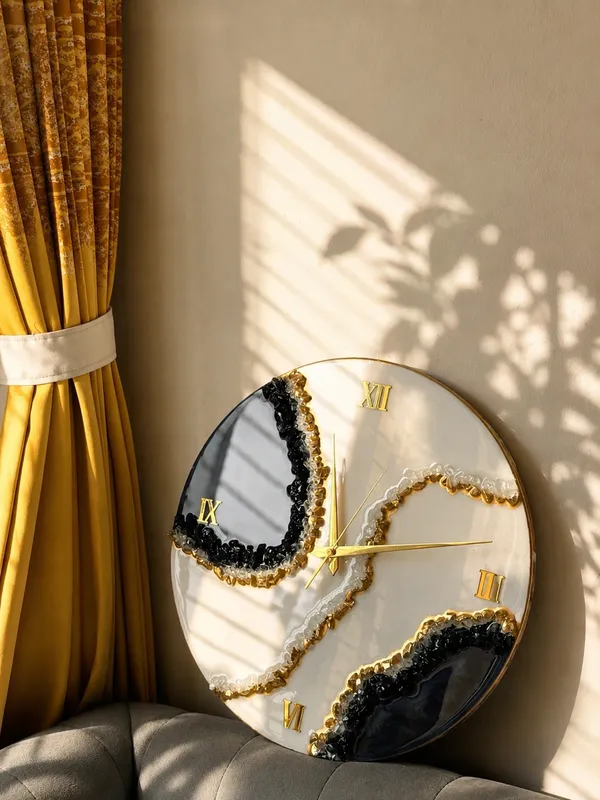 Blue_And_Gold_Resin_Premium_Wall_Clock_For_Home_Decor