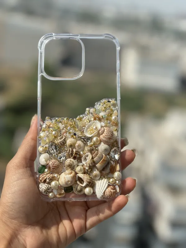 Transparent_And_Beige_Resin_Premium_Phone_Case