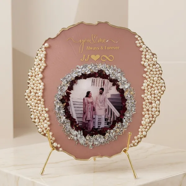 Peach_Resin_Premium_Personalized_Photo_Frame_For_Home_Decor