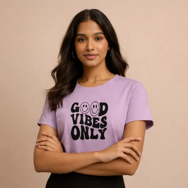 Cotton_Slogan_Print_Relaxed_Crop_T_Shirt_For_Women