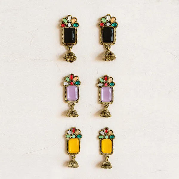 Multicolor_Alloy_Traditional_Jhumka_Earring_Combo_Set_For_Women_Pack_Of_2