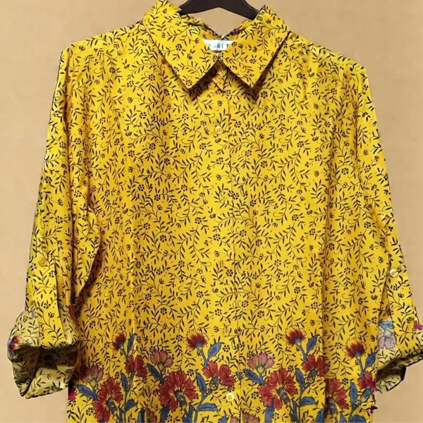 Yellow_Rayon_Floral_Spread_Collar_Shirt_For_Women