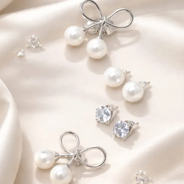 Silver_Alloy_Pearl_Crystal_Stud_Earring_Set_For_Women_Pack_Of_4