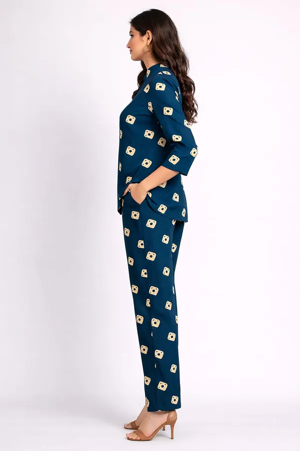 Teal_Rayon_Printed_Straight_Co_Ord_Set_For_Women