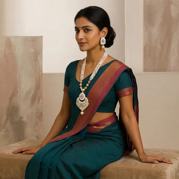 Mustard_Yellow_Alloy_Meenakari_Pearl_Necklace_Earring_Set_For_Women