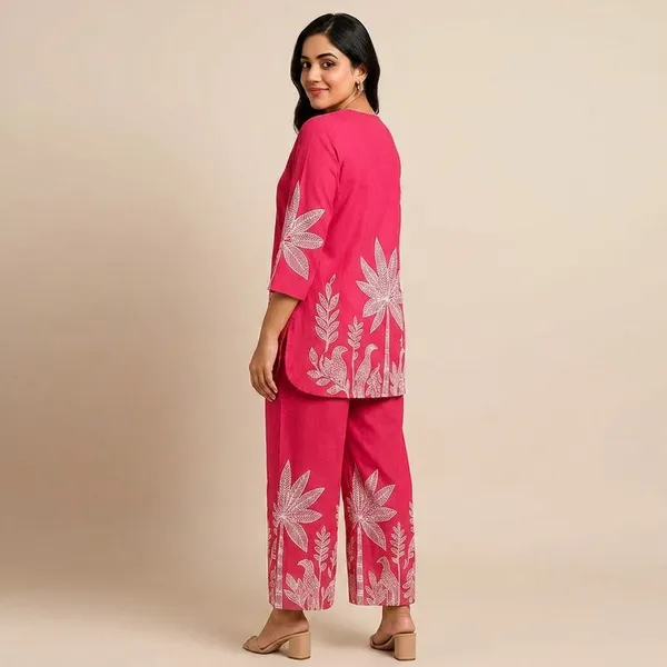 Pink_Rayon_Straight_Co_Ord_Set_For_Women
