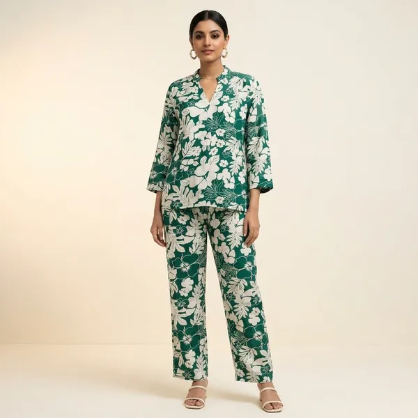 Green_Rayon_Relaxed_Floral_Print_Co_Ord_Set_For_Women
