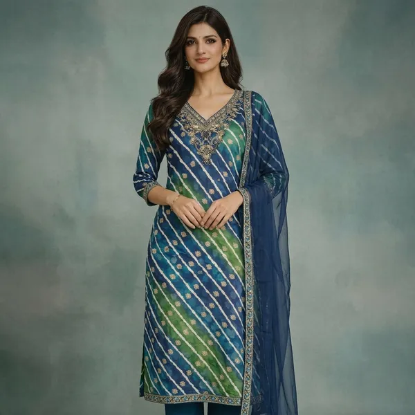 Blue_Green_Cotton_Ethnic_Printed_Suit_Set_With_Dupatta_For_Women