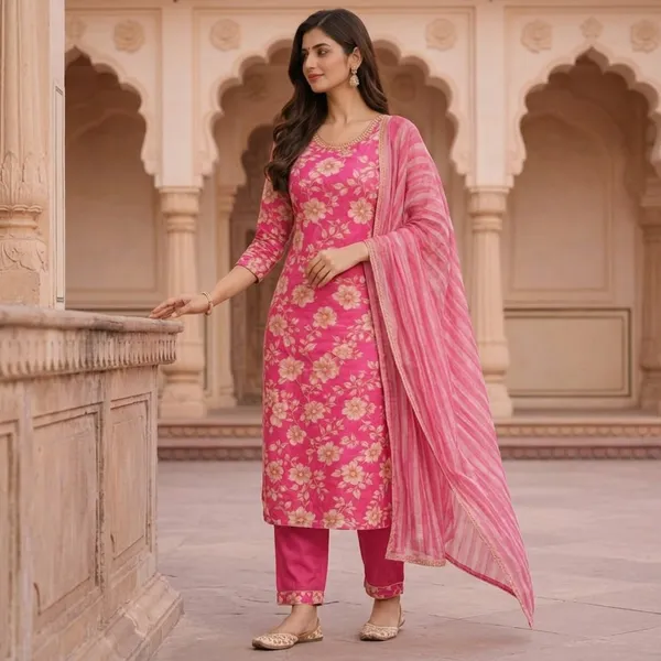 Pastel_Cotton_Floral_Straight_Kurti_Set_With_Dupatta_For_Women