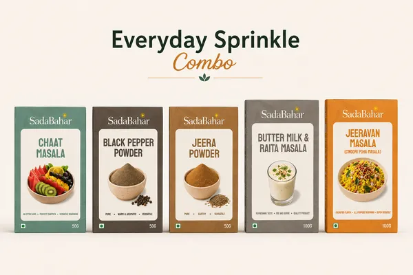Chaat_Masala_50_grm,_Jeeravan_100_Grm,_Black_Pepper_50Grm,_Jeera_Powder_50_Grm,_Buttermilk_Masala_100_Grm
