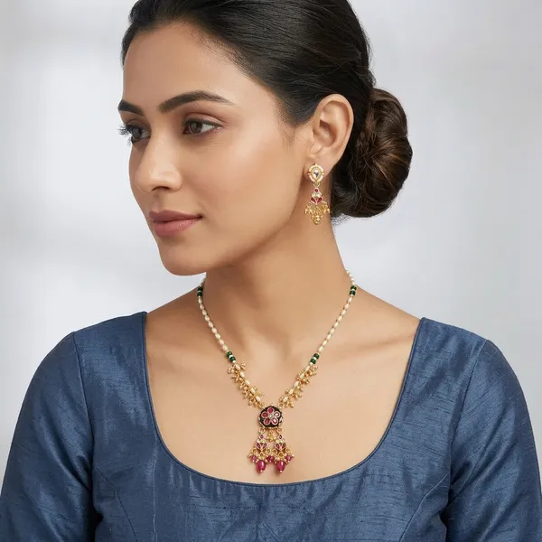 Gold_Brass_Copper_Pachi_Kundan_Necklace_Set_For_Women
