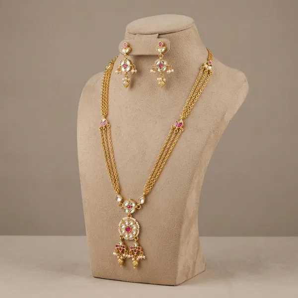 Gold_Brass_Copper_Pachi_Kundan_Necklace_Set_For_Women