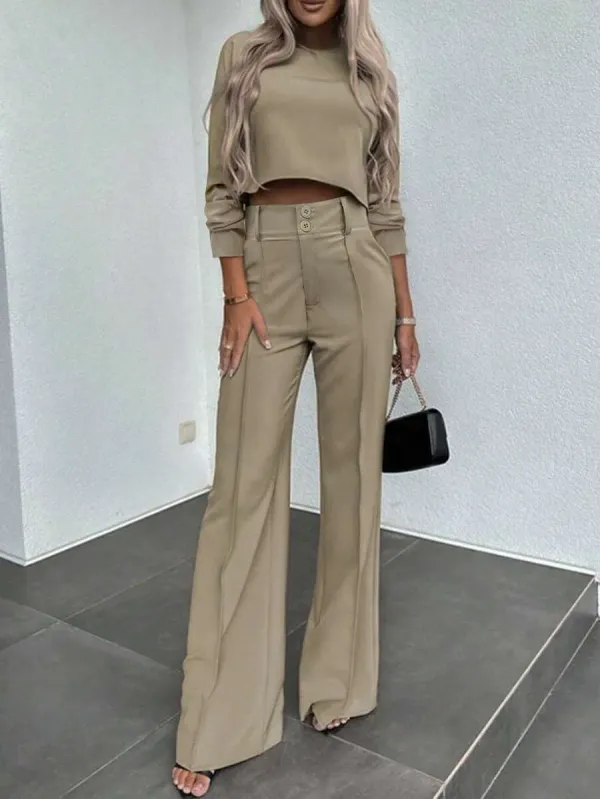 Beige_Cotton_Linen_Cropped_Top_High_Waist_Pants_Co_Ord_Set_For_Women