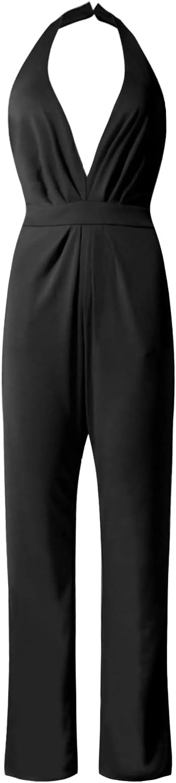 Black_Lycra_Halter_Neck_Wide_Leg_Jumpsuit_For_Women