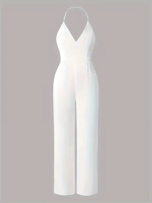 White_Satin_Halter_Neck_Wide_Leg_Jumpsuit_For_Women