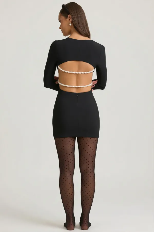 Black_Lycra_Long_Sleeve_Bodycon_Mini_Dress_For_Women