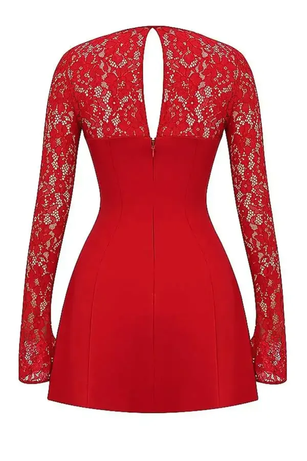 Red_Long_Sleeve_Lace_Party_Dress