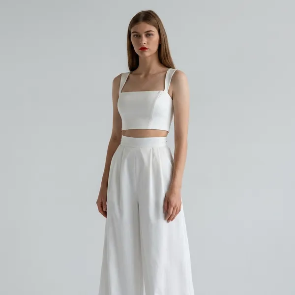 White_Cotton_Crop_Top_And_Palazzo_Set_For_Women