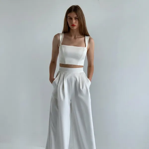 White_Cotton_Crop_Top_And_Palazzo_Set_For_Women