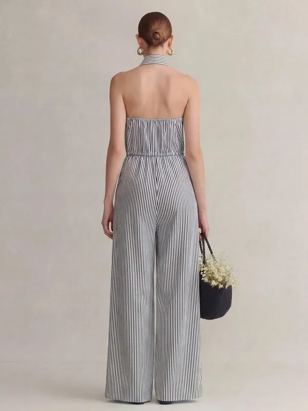 White_Cotton_Striped_Halter_Neck_Jumpsuit_For_Women