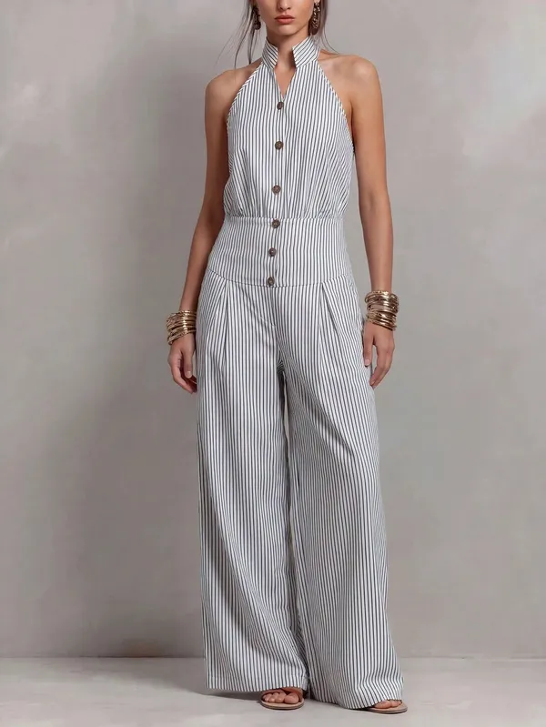 White_Cotton_Striped_Halter_Neck_Jumpsuit_For_Women